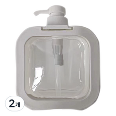 투명 사각 리필 다용도 디스펜서 500ml, 화이트, 2개