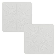 네이쳐리빙 릴리브 실리콘 인덕션 사각 보호매트 중, 화이트, 2개