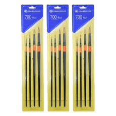 HWAHONG 華虹 產業 700 水彩畫筆 4件組, 1號, 6號, 10號, 14號, 3套