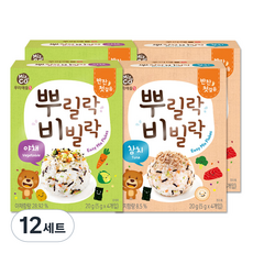 Miznco 孩童拌飯香鬆 2入組, 蔬菜口味+鮪魚口味, 12組