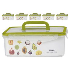 르젠 리젠리빙 네츄럴 밀폐용기 2.2L, 6개, 단품