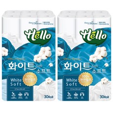 Hello White Soft3層捲筒衛生紙, 27m, 30捲, 2袋