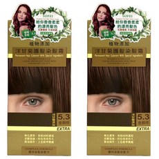 SOFEI 舒妃 洋甘菊護髮染髮霜 第一劑60ml + 第二劑90ml + 植物添加精露5ml + 染髮專用梳 + 染髮手套, 金銅棕 5.3, 2盒