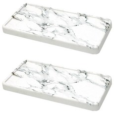 KOXINA 吸濕排汗、多用途矽藻土托盤, 大理石, 2個