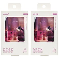 오발 데스크 수정테이프 + 리필 2p 세트, 선셋 퍼플(수정테이프), 투명(리필), 2세트