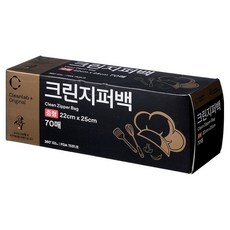 크린랩 식구 크린지퍼백 22 x 25 cm, 1개, 70개입, 중(M)