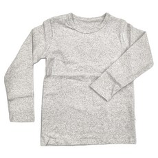 愛北鼻 兒童款 圓領保暖衣 白灰 建議120-130cm