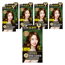 리엔 흑모비책 새치염색 크림, 밝은갈색, 6개