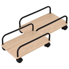 HOPMA 合馬家具 移動式電腦主機架 E-5702 2個, 淺橡漂流木, 1組