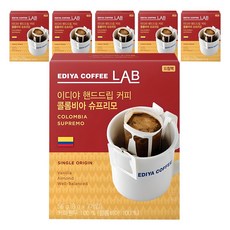 EDIYA COFFEE 哥倫比亞Supremo單品濾掛式咖啡, 8g, 7包, 6盒
