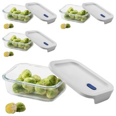 락앤락 탑클라스 실리콘 직사각 밀폐용기 630ml, 4개, 단품