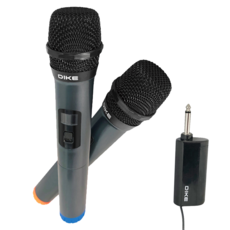 DIKE Venus 佳曲風情 VHF 雙頻無線麥克風組, 2.4G無線麥克風，傳輸距離遠，音質清晰，干擾極小, 隨插即用，免去藍芽和FM的繁瑣配對, DVM180, 黑色