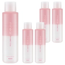 A'pieu 礦物溫和眼唇卸妝液 Set, 高效卸妝 250ml, 清爽不緊繃, 輕便瓶身設計, 5瓶