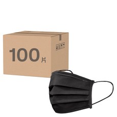 MEDTECS 美德醫療 醫用口罩, 嘿嘿黑, 50片, 2盒