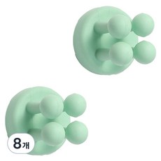 DNO 牙刷刮鬍刀壁掛架, 8個, 薄荷綠