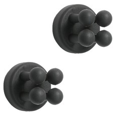 디엔오 칫솔 면도기 걸이 부착식, 블랙, 2개