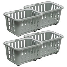 家乘生活 日本簡約素色提籃/綠, 綠色, 4個