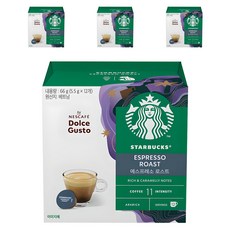 스타벅스 에스프레소 로스트 캡슐커피, 5.5g, 12개입, 4개