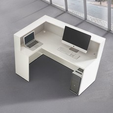 필웰 무노 카운터 ㄱ자 안내데스크 1400 좌측 방문설치, 화이트