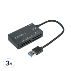 컴스 USB 3.0 외장형 올인원 멀티 카드리더기, IF825, 3개