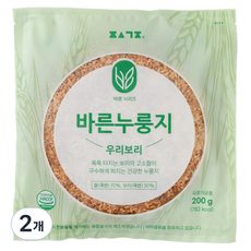 편식공장 바른누룽지 우리보리, 200g, 2개
