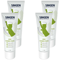SINGEN 信元發育寶 CG3 貓用化毛膏 120g，含牛磺酸，幫助消化毛球，維持消化道機能，改善大便型態, 溫和化毛, 4條