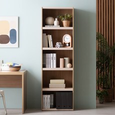 리바트 프렌즈 소호 600 책장 방문설치, 오크콤비(책장) + 오크콤비(천, 지판, 선반, 사절, 뒷판), 5단