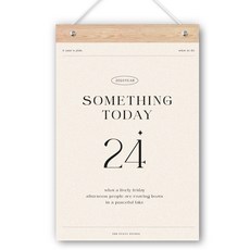 Funny's 2024年壁掛式日曆 大字日曆+木頭掛勾, 今天有事, 1個