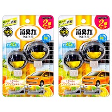 ST 雞仔牌 消臭力 車用夾式芳香劑 3.2ml 柑橘香 2個 Set, 2組