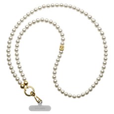 CASETiFY 珍珠背帶 附墊片, 1個, 白色 + 金色