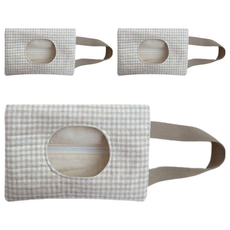 Yeonsi 鋪棉濕紙巾收納袋 17 x 25 cm, 3個, 米色