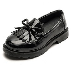 露露修 女童蝴蝶結流蘇樂福鞋