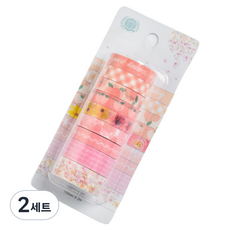 베네블 DIY 데코 다꾸 꾸미기 마스킹테이프 9종 세트, 러블리 피치, 2세트