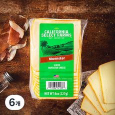 퍼시픽 뮌스터 슬라이스 치즈, 227g, 1개입, 6개