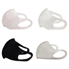 안티바 여성용 쿨 매쉬 항균 패션 마스크 블랙 + 화이트 + 그레이 + 핑크 M, 1세트
