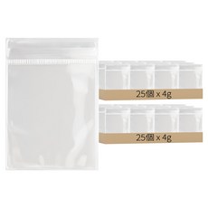 飾品pvc收納袋 d109 中 4g 25個, 長方形 透明, 2組