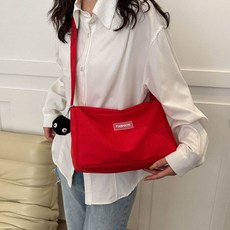 Elsso 簡約時尚Logo亮點斜揹包, 紅色