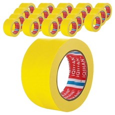 iQIHAN 彩色遮蔽膠帶 黃色 50 mm x 20 m, 20個