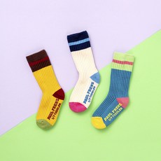 PAUL FRENZ 兒童單一尺寸中長筒襪3雙組