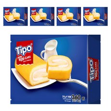 티포 미니 우유맛 크림 롤케이크 18p, 360g, 5개