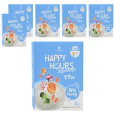 HAPPY HOURS 寶寶粥套裝, 100%無添加, 鮮貝吻仔魚, 300g, 6盒