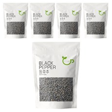 그린팟 리필용 통 흑후추, 500g, 5개