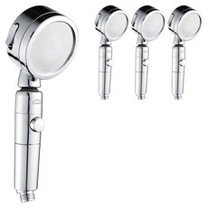 윈프라이스 원터치 3단조절 절수 샤워 헤드, 4개, 실버