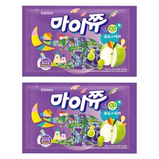 CROWN 皇冠 My chew軟糖 葡萄&青蘋果口味, 720g, 2袋