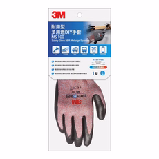 3M 耐用型多用途DIY手套, 紅色, 1雙