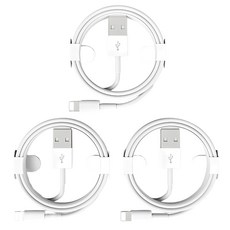 로랜텍 아이폰 호환 라이트닝 8핀 USB케이블, 1m, 혼합색상, 3개