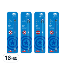 마블 캡틴아메리카 피규어칫솔 + 자석거치대, 16세트, 1개입