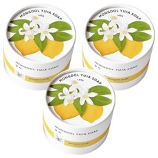 유노하나 몽돌워시 유자 비누, 120g, 3개