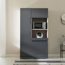 장인가구 E0 플레이트 주방 수납장 400 + 광파오븐 렌지대 600 방문설치, 올진그레이