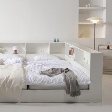 도모 캐비넥스 헤드 수납형 침대 프레임 단품 방문설치, 화이트